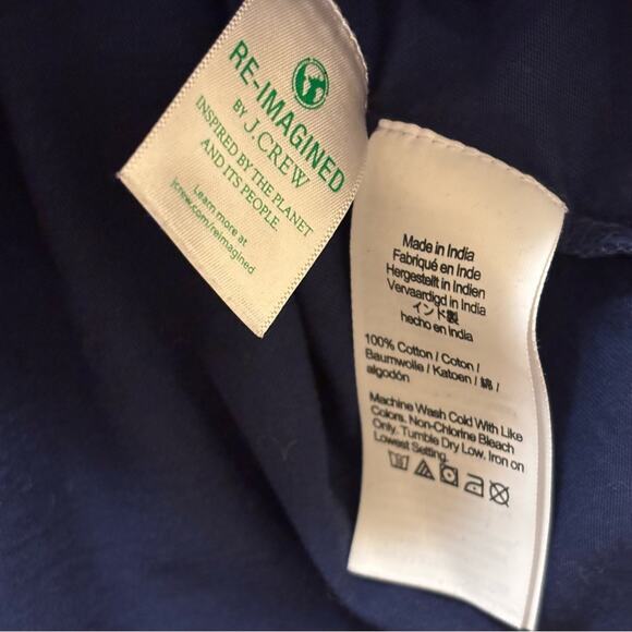 J. Crew Puff Sleeve Poplin Top Blue Size Small - Picture 7 of 8